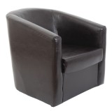 Fotoliu scoica Tudor, imitatie piele, wenge, 1C