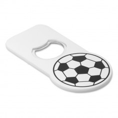 Desfacator sticle cu design minge de fotbal, plastic, Everestus, DSE12, alb, negru, laveta inclusa foto