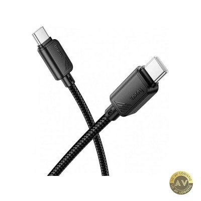 Cablu Date si Incarcare USB-C - USB-C HOCO X113 60W 1m Negru foto