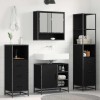 VidaXL Set de mobilier pentru baie 4 pcs Stejar negru 65 x 33 x 60 cm 3402544