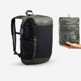 Rucsac Pliabil Impermeabil Trekking Călătorie Compact Travel 25L Kaki, Forclaz