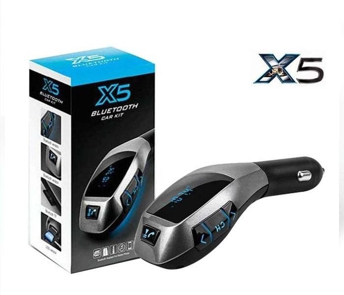 Modulator auto X5 cu Bluetooth, Handsfree, port USB si slot card extern TF