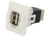 Conector Adaptor CLIFF USB A la USB B, Alb, Plastic, Montare Pe Panou, USB 2.0, XLR, Serie FT