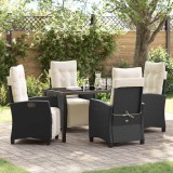 Cumpara ieftin Set de masă pentru grădină 5 pcs Negru poliratan