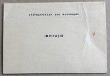 1977 Invitatie Universitatea Bucuresti - Fundatia fratilor bucovineni S&acirc;rghie Ioan, S&acirc;rghie Margareta si S&acirc;rghie Stela, prima festivitate de premiere