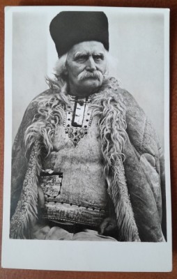 Carte postala, taran din muntii Carpati, perioada interbelica foto