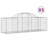 Cumpara ieftin Cosuri gabion arcuite 5 buc, 200x50x60/80 cm, fier galvanizat