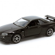 Macheta auto Nissan GTR R34 v_spec 2 negru, pull back, 1:36 Tayumo