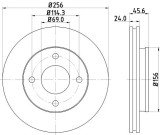 Disc frana VW CADDY III Caroserie (2KA, 2KH, 2CA, 2CH) (2004 - 2016) KRIEGER 0950004048