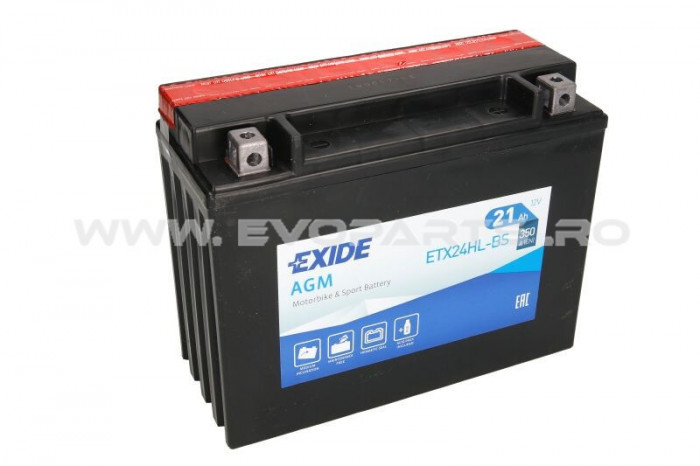 Baterie EXIDE AGM 12V 21AH (YTX24HL-BS) Fara Intretinere