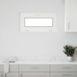 vidaXL Fereastră de subsol RISOR 80x40 cm &icirc;nclinată 2 geamuri albe