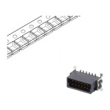 Conector PCB-PCB Tată 12 PIN 1,27mm Termoplast 55-125&deg;C