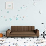 VidaXL Canapea pentru copii, maro, 90x53x30 cm, material textil