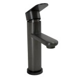 Baterie lavoar monocomanda din inox Gun Grey Korman Technik ZY1003, 19 cm