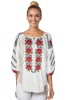 Bluza dama RFN 2 alb/galben , marimea 2XL, Casual, Bumbac