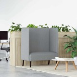 VidaXL Canapea cu spătar &icirc;nalt Gri deschis 109 x 56 x 121 cm țesătură