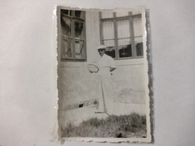 DOMN CU RACHETA DE TENIS FOTOGRAFIE 6X9 CM foto