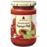 Sos de Rosii Papaya-Chili fara Gluten Ecologic/Bio 340ml