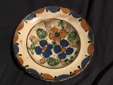 Arta / Traditie - Farfurie veche taraneasca model deosebit din ceramica / Transilvania !