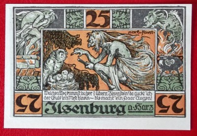 Germania notgeld 25 pfennig 1921 Ilsenburg UNC ** foto