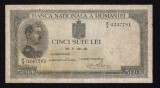Bancnota Romania 500 Lei 1939 cu Supratipar - Piesa Rara si Frumoasa