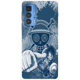 Husa compatibila cu Motorola Edge 20 model Straw Hat Luffy One piece, Silicon, TPU, Viceversa, Transparent, Carcasa