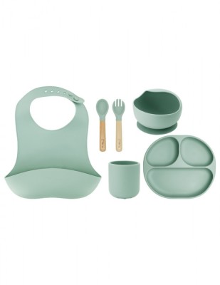 Set pentru diversificare din silicon, Momi Ami - Green foto