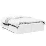 Cadru de pat, alb, 140x190 cm, lemn prelucrat GartenMobel Dekor, vidaXL