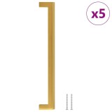 Cumpara ieftin Manere de dulap, 5 buc., auriu, 224 mm, otel inoxidabil
