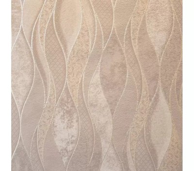 Tapet modern, bej, linii curbate, dormitor, living, lavabil, Vomax, 1514-63 foto