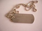 QW12 - Placute identificare militare - cu lantisor - publicitare