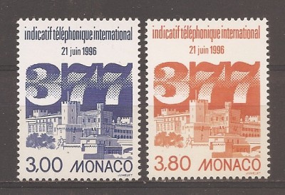Monaco 1996 - Introducerea codului de apel internațional 377, MNH foto