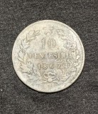 Moneda 10 centesimi 1867H Italia
