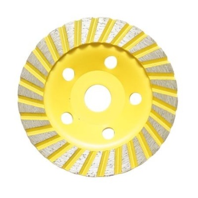 Disc diamantat, cu segmente, pentru slefuire granit, beton, piatra, tip cupa, 125 x 22.23 mm foto