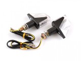 Set Semnalizari Moto LED Revo, Brat Scurt, Geam Transparent, 12V, Prindere M10