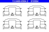 ATE 13.0460-0504.2 Set accesorii, placute frana