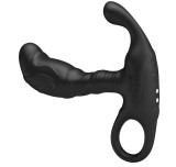 Stimulator Anal Andrew, Control Bluetooth, Aplicatie Mobila, Silicon, Negru, 11.5 cm