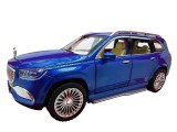 Masinuta metalica Mercedes Maybach GLS albastru 1:24 cu lumini si sunete, deschide usile