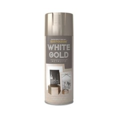 Vopsea Spray Metalizata Alb-Auriu Perlat 400ml