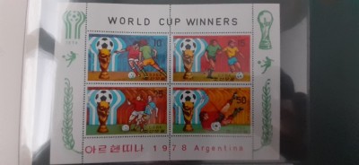 Coreea de Nord-Campionatul Mondial de fotbal Argentina 1978- serie completa-nestampilate MNH(F2) foto