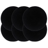 VidaXL Naproane, 6 buc., negru, 38 cm, bumbac, rotund