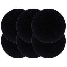 vidaXL Naproane, 6 buc., negru, 38 cm, bumbac, rotund 133845
