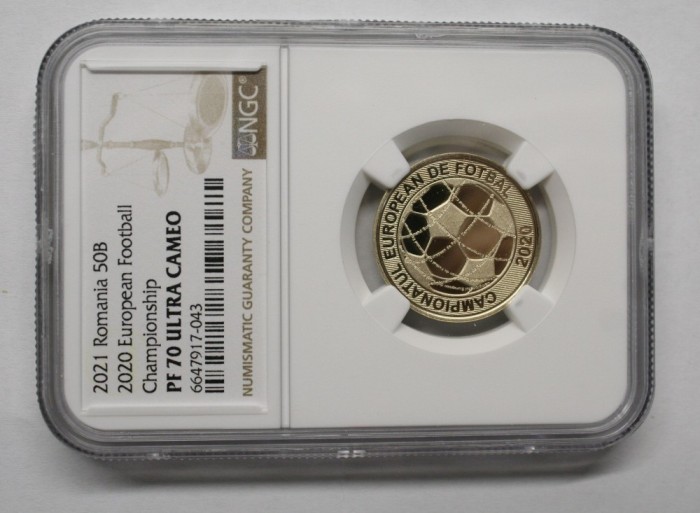 50 BANI 2021 PF70UC . CAMPIONATUL EUROPEAN DE FOTBAL. TOP POP .