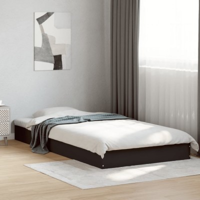vidaXL Cadru de pat, negru, 100x200 cm, lemn prelucrat 842057 foto