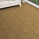 vidaXL Plăci pentru Deck 11 pcs Lemn de tec 30 x 30 cm Lemn compozit 42046682