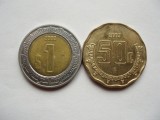 MEXIC - 1 PESO 2000 + 50 CENTAVOS 2003 LM1.10, America Centrala si de Sud