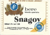 NI451 Etichetă bere blondă specială Snagov, &Icirc;ntreprinderea de spirt și drojdie București