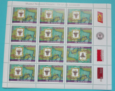 TIMBRE ROM&amp;Acirc;NIA L.P.1695b/2005 MUZEUL NAȚIONAL FILATELIC coală 12 timbre MNH foto