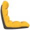 Scaun de podea pliabil, galben mustar, material textil - 5