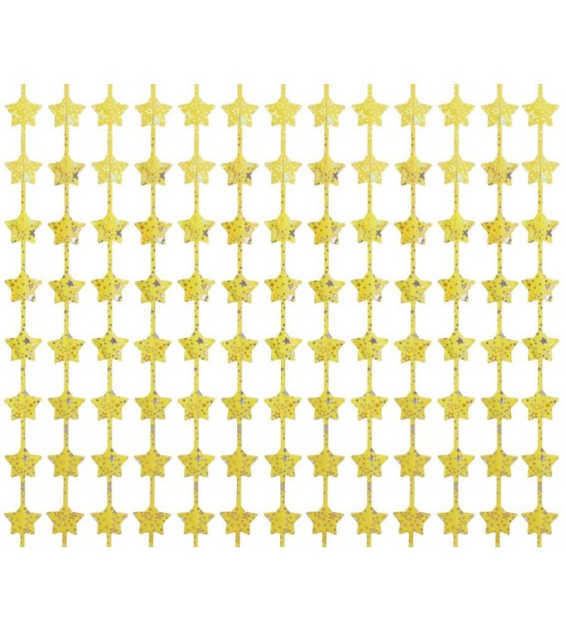 Perdea decorativa din folie B&amp;C, auriu, 100 x 200 cm